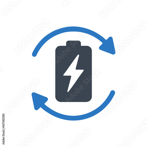 Battery recharge cycle icon