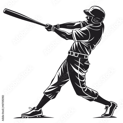 baseball player vector illustration