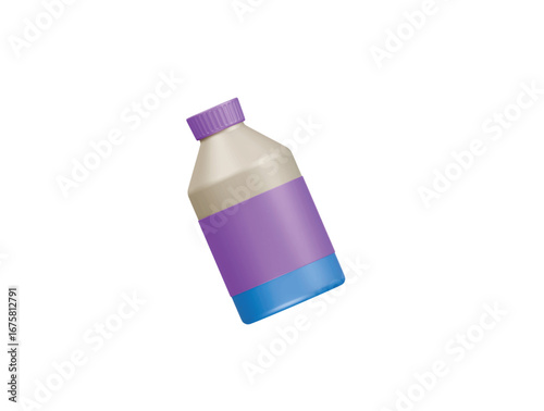 acid bottle icon 3d illustration render
