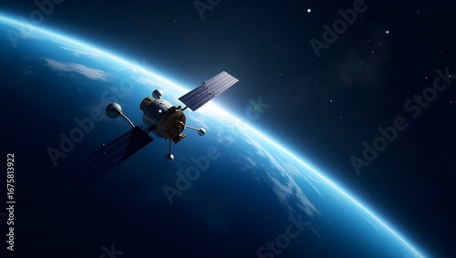 Wallpaper Mural space shuttle and moon, satellite orbiting earth, satellite dish on the earth, satellite in space, satellite dish on the earth, spaceship and earth, space shuttle launch, satellite and earth, satellit Torontodigital.ca