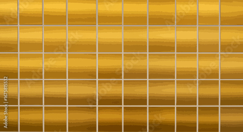 Golden mosaic tile pattern background with grout lines offering a luxurious texture