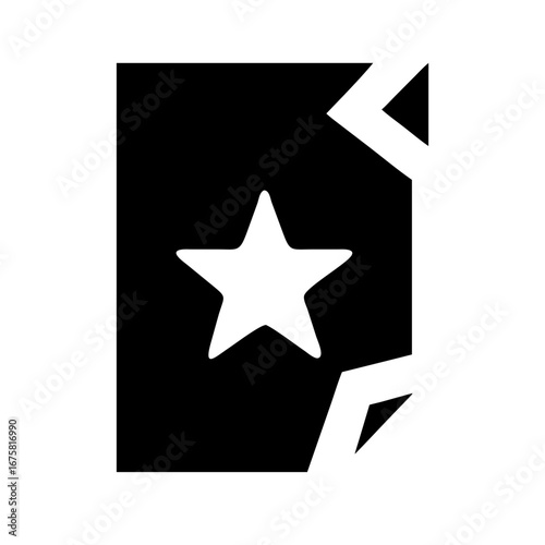 Torn Paper Star Icon Set | Fragment Illustration Decorative Creative Scrap Collage Design Collection