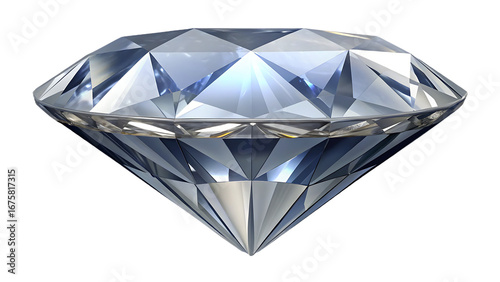 A radiant diamond isolated on transparent background, representing luxury, wealth, and timeless elegance, perfect for jewelry, engagement, and special moments