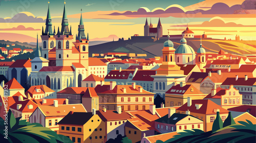 Prague Old Town, Czech Republic
Gothic towers, baroque domes, and winding alleys converge in a dramatic skyline, where centuries of artistry and culture unite within Prague’s enchanting historic heart