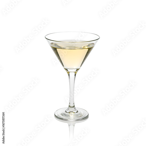 Wallpaper Mural A elegant martini in a delicate glass clear and pale yellow casting a subtle shadow Isolated on white, isolated Torontodigital.ca