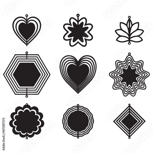 Wind Spinner Template SVG Bundle