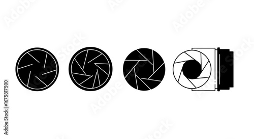 Evolution of camera lens aperture design illustrating technological advancement