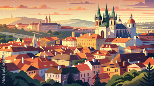 Prague Old Town, Czech Republic
Gothic towers, baroque domes, and winding alleys converge in a dramatic skyline, where centuries of artistry and culture unite within Prague’s enchanting historic heart