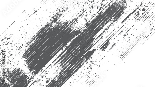 Grunge paint splatter texture with rough brush strokes and distressed ink splash for abstract artistic background design. Vintage worn smear, rustic dirty detail, retro creative art.
