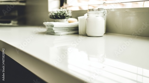 Minimalist kitchen surface symbolizing home care, ideal for appliance marketing, organization ideas, or domestic life visuals.