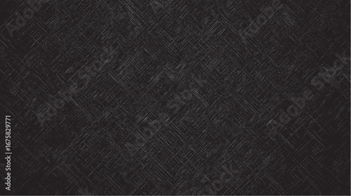 Dark abstract scratch line texture with crosshatch diagonal pattern for grunge background design. Black hand-drawn sketch style for modern digital wallpaper and artistic backdrop.