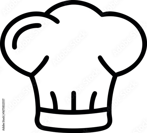 Vector art of chef hat icon