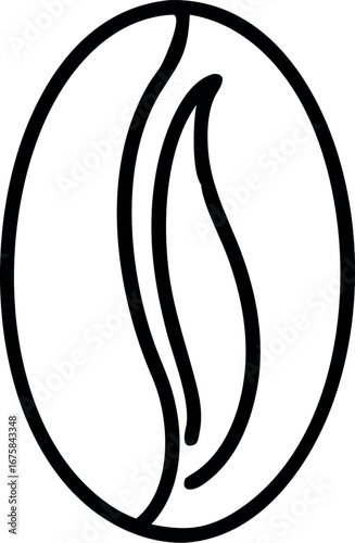 Vector art of single coffee bean icon