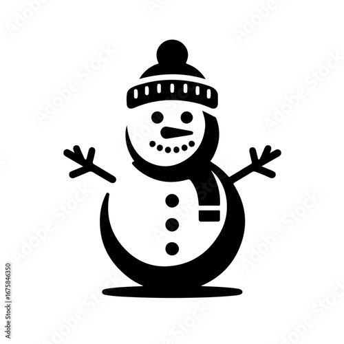 snowman silhouette , snowman vector