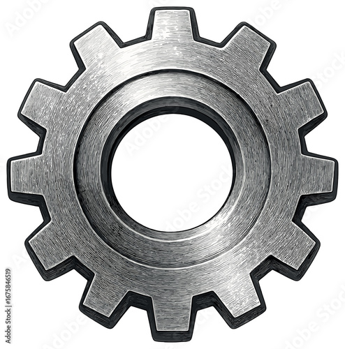 Industrial 3d icon set. featuring gear, cogwheel, machine, engineering, and metal symbols