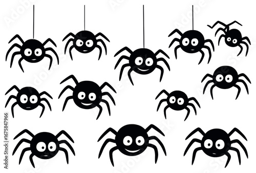 Halloween 3d icon set. featuring spiders, webs, ghosts, pumpkins, bats, and skulls