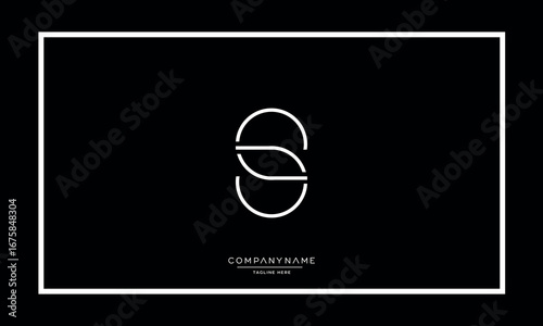 Alphabet letters S or SS logo monogram