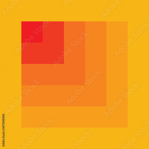 Abstract vector background cover design with a color distorted staircase effect, creating a sense of depth and infinite layers. Futuristic and dimensional look. Distorted squares like hole.