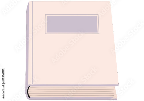 Stylized open book on a light background, vector illustration 