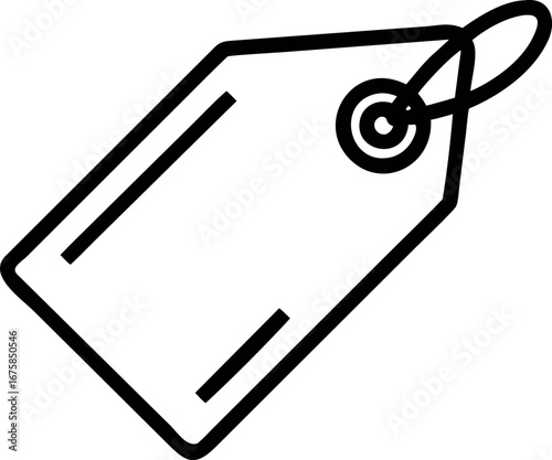 Vector art of blank price tag icon