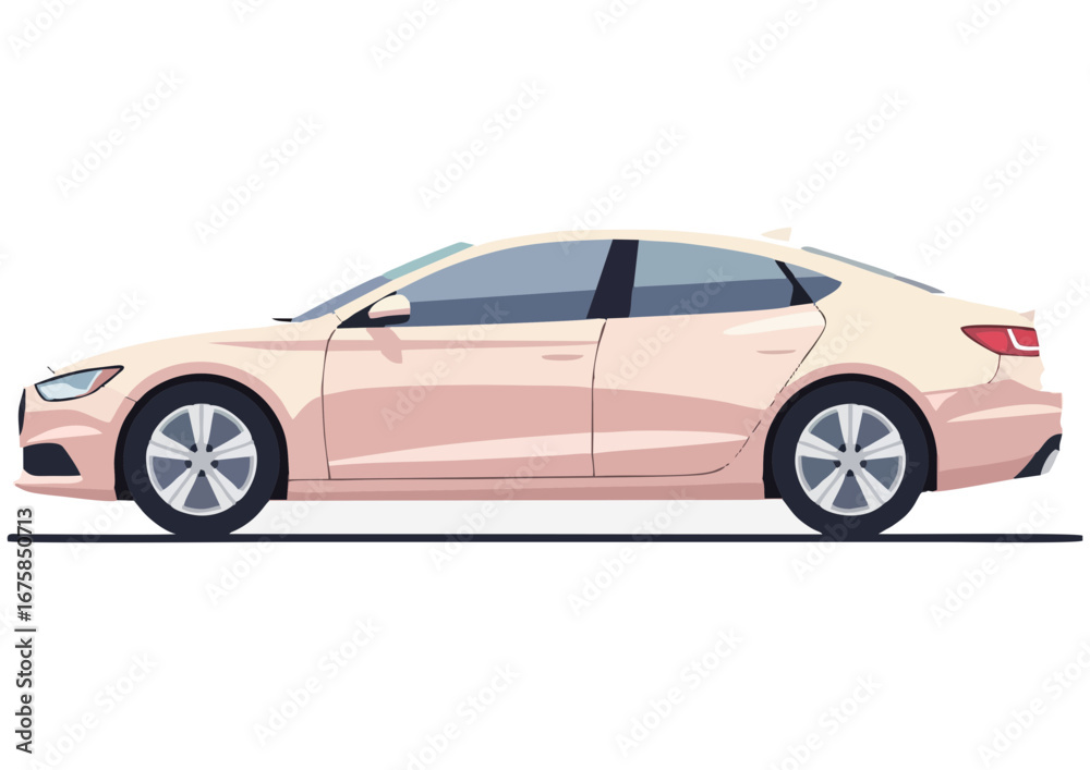 Obraz premium Pixelated car silhouette in black on a white background