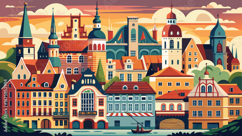 Riga Old Town, Latvia
Art Nouveau facades, medieval guild houses, and cobbled streets intertwine, creating a vibrant urban tapestry where history, creativity, and architectural harmony converge along 