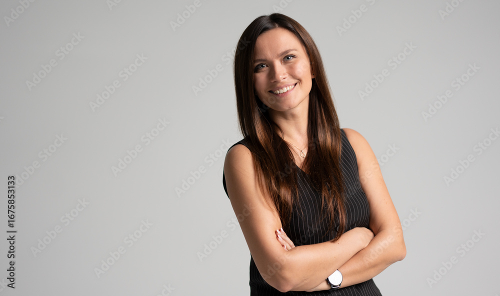 Naklejka premium Classic portrait of business woman isolated studio portrait.