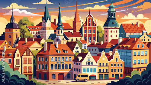 Riga Old Town, Latvia
Art Nouveau facades, medieval guild houses, and cobbled streets intertwine, creating a vibrant urban tapestry where history, creativity, and architectural harmony converge along 