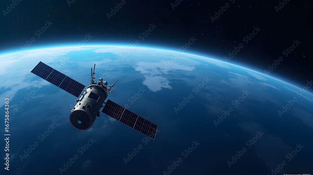 Naklejka premium space shuttle and moon, satellite orbiting earth, satellite dish on the earth, satellite in space, satellite dish on the earth, spaceship and earth, space shuttle launch, satellite and earth, satellit