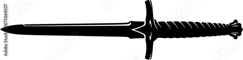 sword silhouette, vector illustration on a white background
