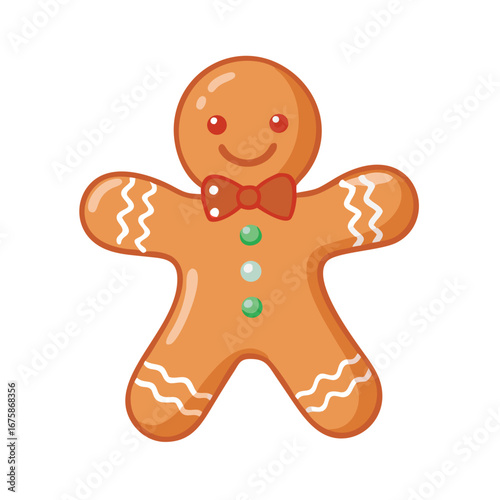 gingerbread man isolated on white