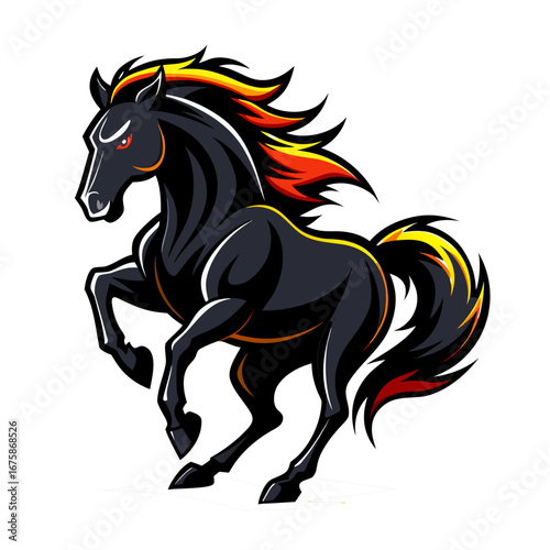 horse silhouette vector illustration