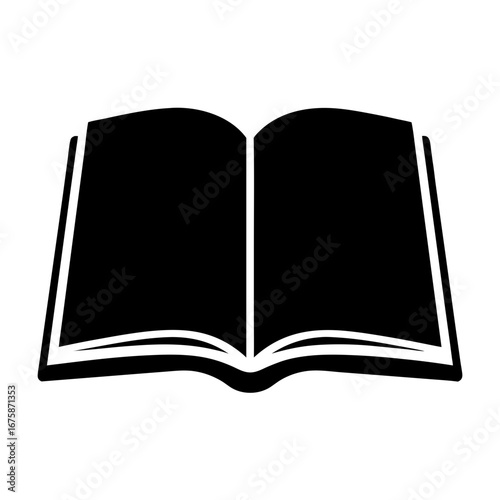 Open Book Icon A Symbol of Knowledge, Education, and Literary Exploration