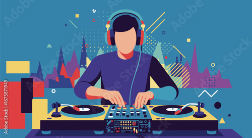 Male DJ Playing Music