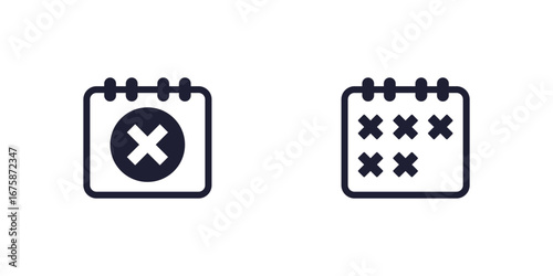 Cancel appointment icons with a calendar