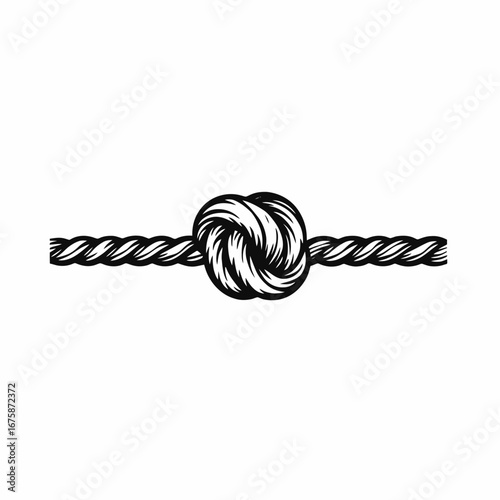 Nautical knot vector art, a decorative and simplistic knot silhouette