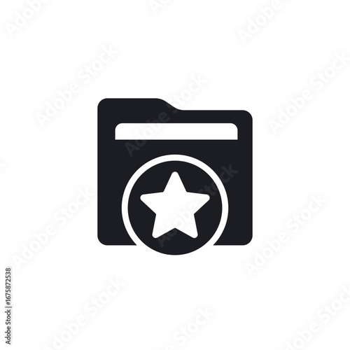 favorite folder icon on white
