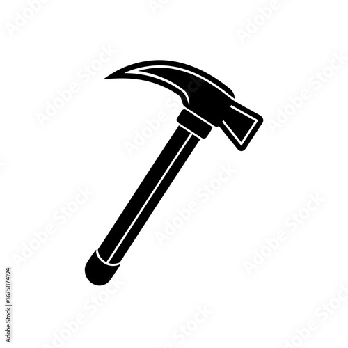 crowbar tool vector icon in simple style