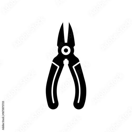 pliers vector icon in minimal flat style