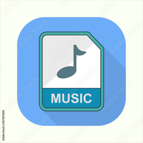 Illustration of a Music icon. icon related to design elements. suitable for web site, app, user interfaces,element, printable etc. flat icon style. simple vector design editable