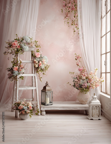 vertical digital photography backdrop for a full-body maternity photoshoot