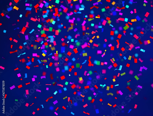 Shimmering Confetti Celebration Overlay with Glow Effect