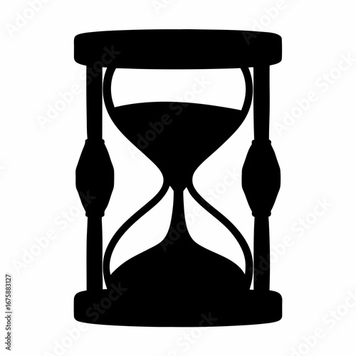 A silhouette of an hourglass showing the passage of time and urgency