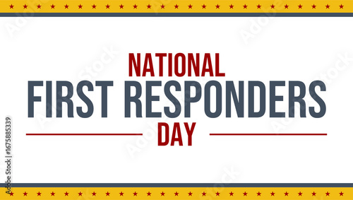 National First Responders Day Greeting Cards, minimalist style on the white background Illustration