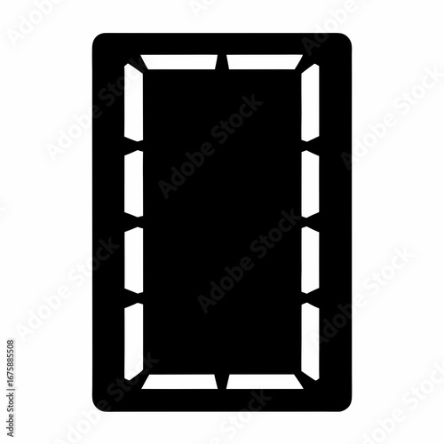 Black and white digital display of zero with segmented led outline