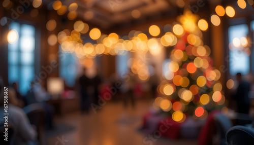 Wallpaper Mural Blurred abstract Christmas ambience.  Torontodigital.ca