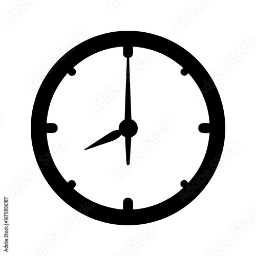 Minimalist clock face with hour and minute hands set to 800