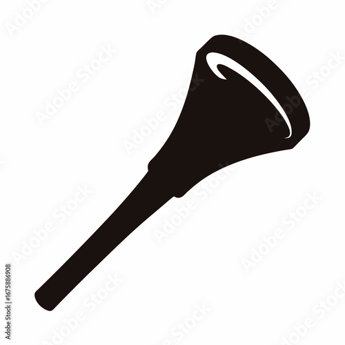 Silhouette of a Mace or Mallet with an Elegant and Curved Head