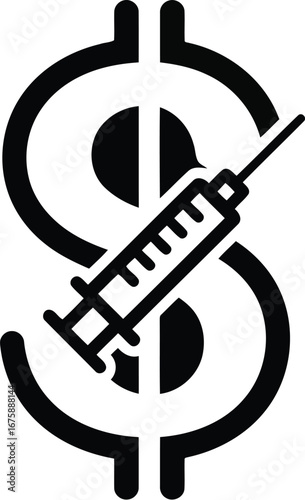 Money injection healthcare finance investment symbol
