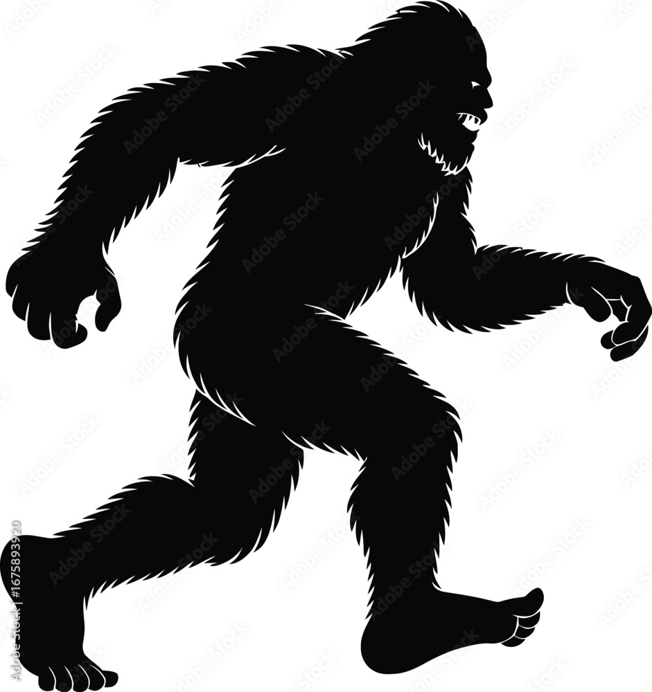 Obraz premium Bigfoot Silhouette SVG – Sasquatch Cut File